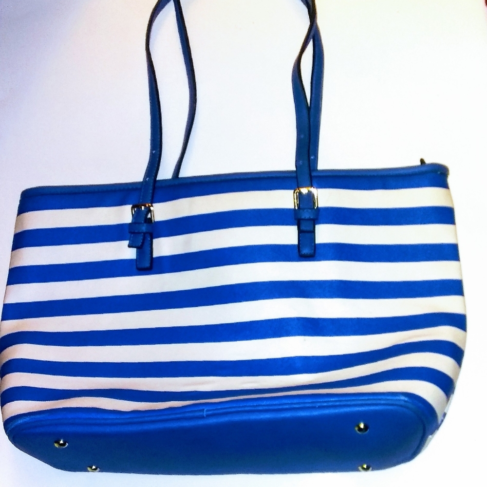 Blue and White Beach Bag/Tote